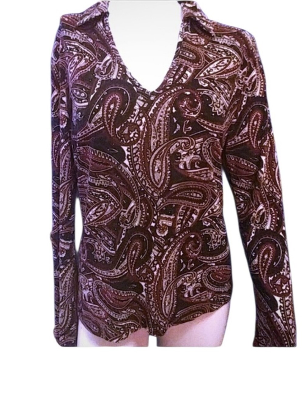 155 Funky retro 70s style paisley blouse